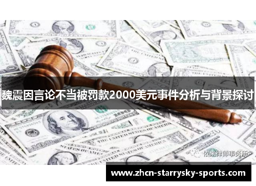 魏震因言论不当被罚款2000美元事件分析与背景探讨