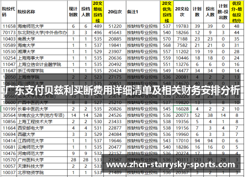 广东支付贝兹利买断费用详细清单及相关财务安排分析